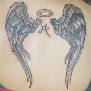 Angel wings with initials 