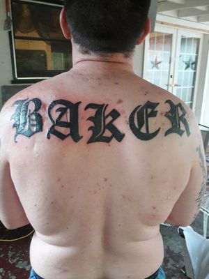 Last Name "Baker" On Back