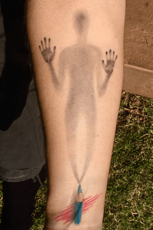 Replication of “The Ghost in the pencil” #forearm #ghostinthepencil #ghost #pencil #writer #writing #daltonkelsey