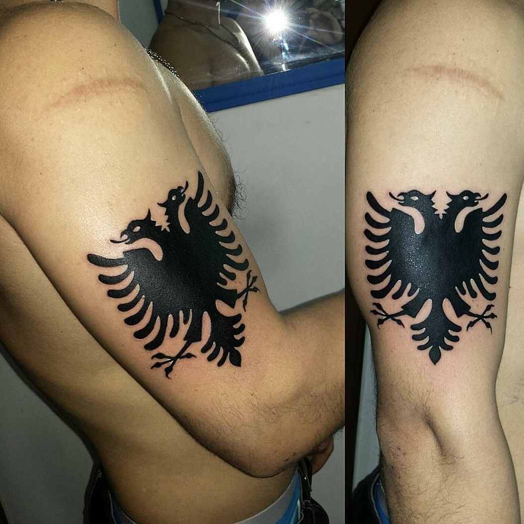 Tattoo uploaded by ToriTattoo • EAGLE TATTOO ALBANIA FLAG • Tattoodo