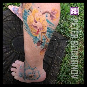 Paramedical Tattooing - these flowers have been tattooed over a skin condition. to help cover and hide the scars below. 