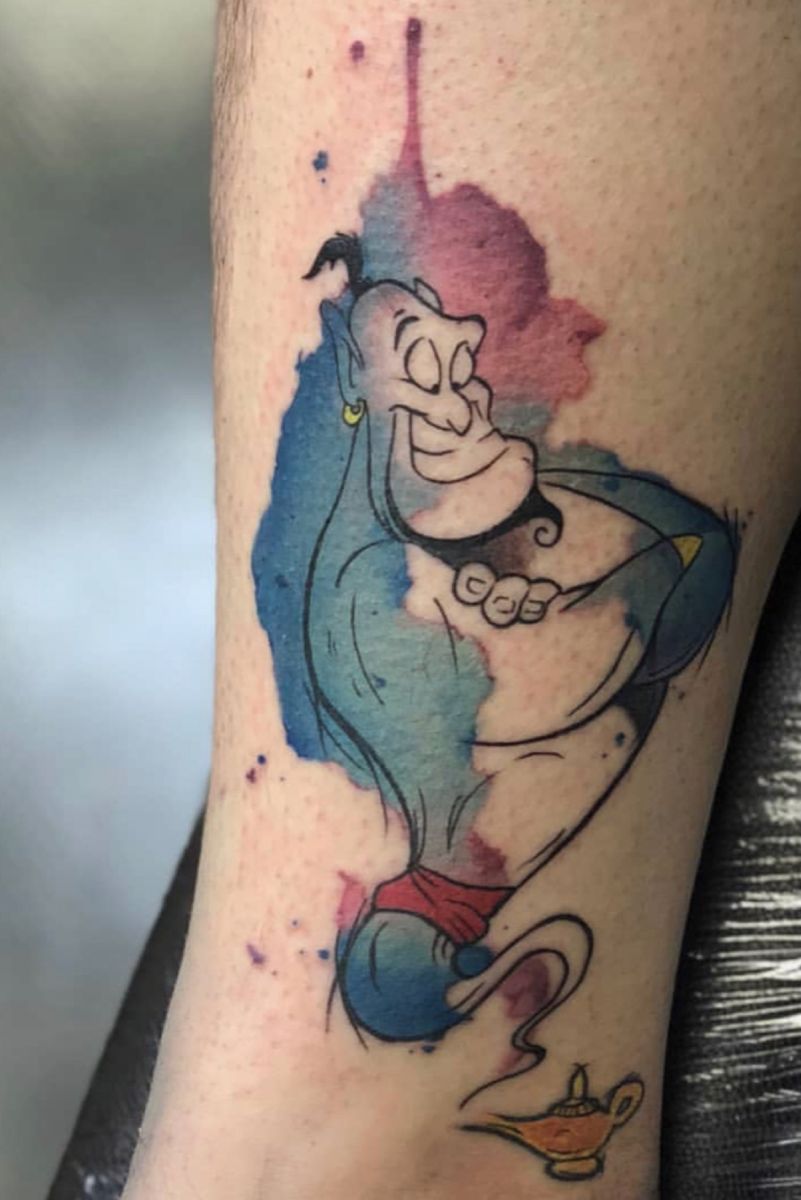 Tattoo uploaded by George_drpeppertattoo • Coloured genie! • Tattoodo