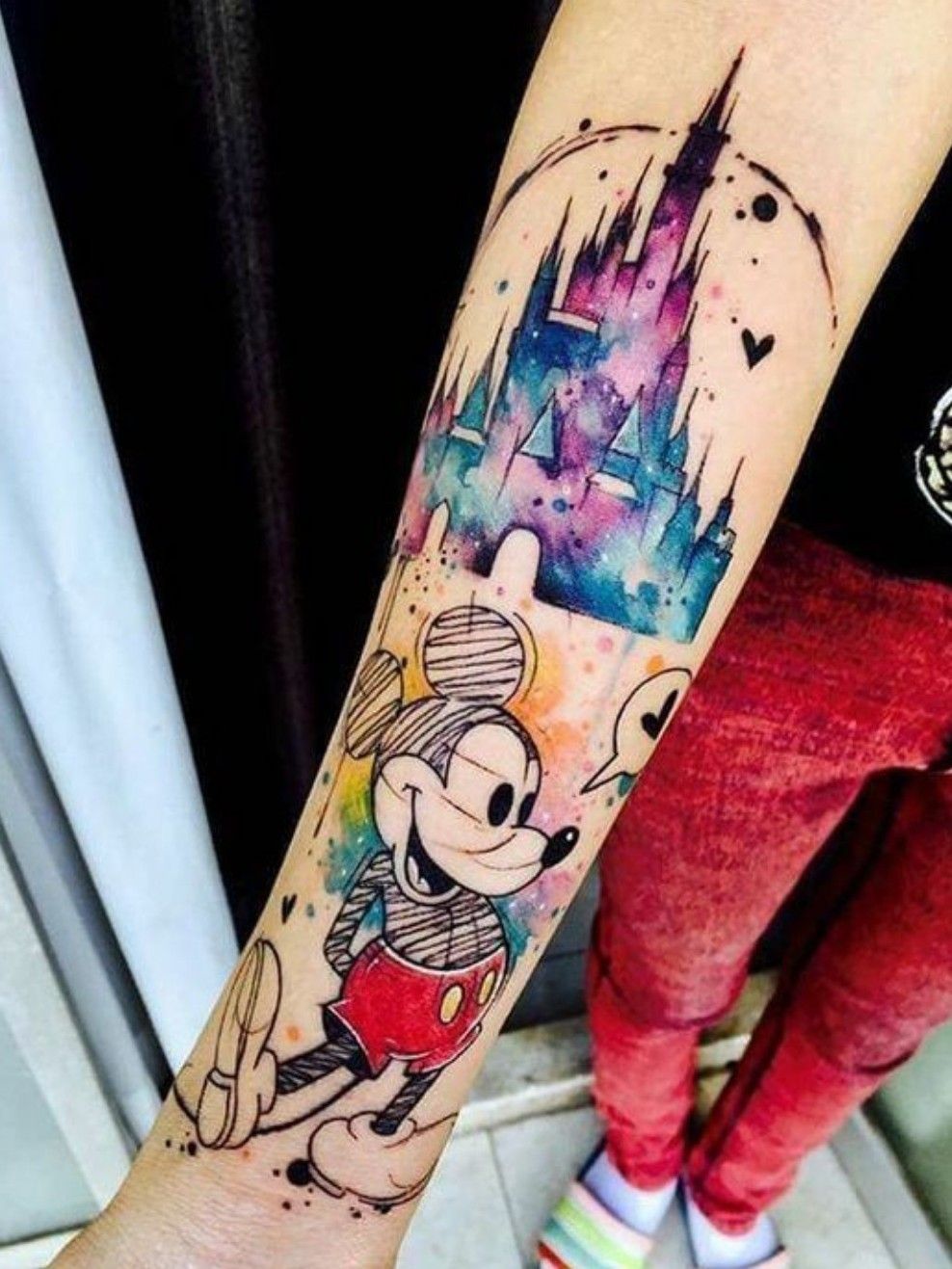 Disney half sleeve in progress  Half sleeve tattoo Sleeve tattoos Disney  sleeve tattoos