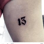 Thirteen ♠️ #tattoo #tattooartist #smalltattoo #13 #thirteentattoo #lettering #girltattoo #cutetattoo #simpletattoo #swisstattoo #blackwork 