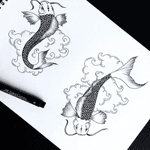 🍃 #flash #flashsheet #drawing #tattooidea #carpekoi #koi #clouds #design #swisstattoo #ink #inked #artist 