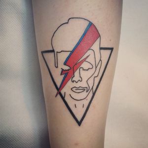 Bowie graphic work tattoo