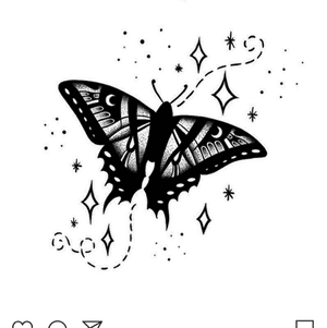 Shiny Butterfly 🖤 #butterfly #flash #flashtattoo #tattooidea #girly #girltattoo #cute #swisstattoo #blackwork #art #artist #dotwork
