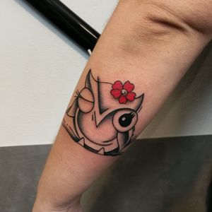 Owl graphic work tattoo