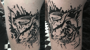 My Fifth Tattoo! #tiger #kolibri #pinguin #splatter #Black #blackandgrey #painting #family #tigertattoo #hautrockswitzerland #MauDit #zurich 
