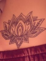 Lotus flower with mandala design