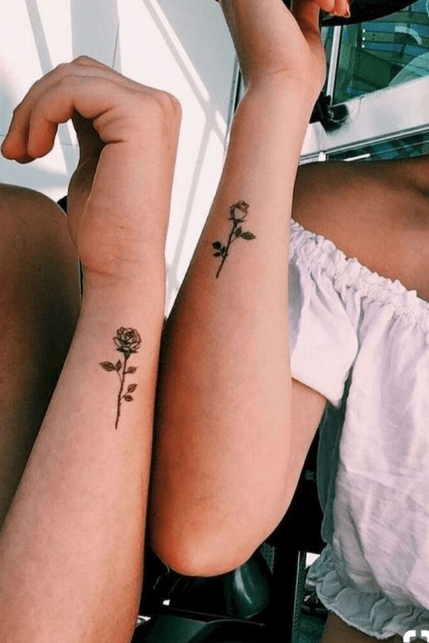 30 Beautiful Flower Tattoo Ideas  Matching Tattoos with Friends I Take  You  Wedding Readings  Wedding Ideas  Wedding Dresses  Wedding Theme