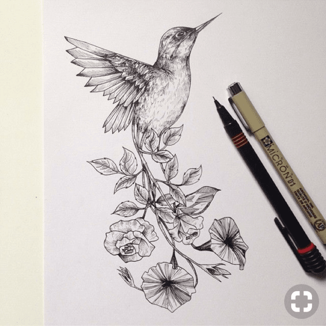 Hummingbird tattoo by Andrea Morales  Photo 30579