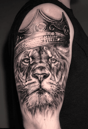 👑King Lion👑2 days in a row. .#king #lion #tattoo #tattoos #blackandgrey #torontotattoo #toronto #사자 #사자타투