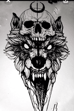 #wolf #wolftattoo #tattoowolf #skullwolf #skull #skultattoo #wolfskull #graphicswolf #fredaooliveira