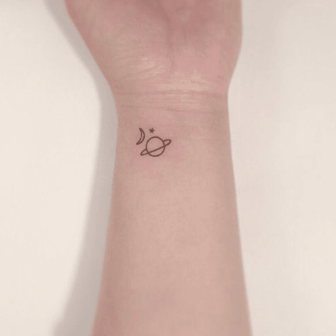 simple space tattoos