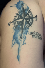 Compass rose with coordinates