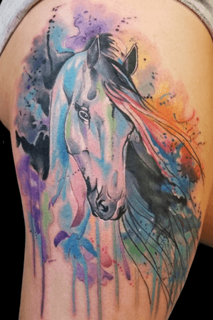 Watercolor horse 