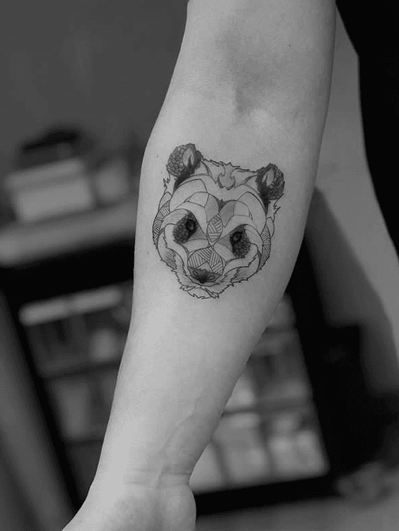 Panda Geometric Tattoo  Geometric tattoo design Panda tattoo Geometric  tattoo
