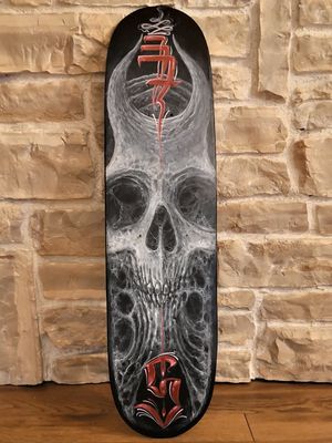 #skateboard #skateboardart #acrylic #acrylique #skull 