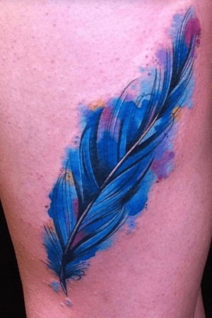 Watercolor feather 
