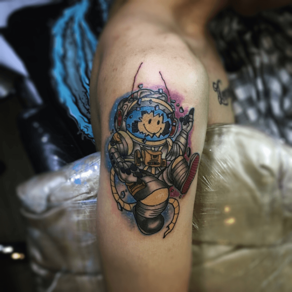 My Chrono Trigger leg sleeve 12 done at this point Tattoo by Andrew  Douglas at Neon Dragon Tattoo in Cedar Rapids Iowa original post on r tattoos  rchronotrigger