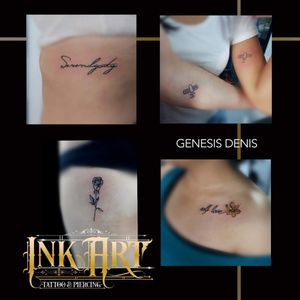 TINY TATTOO - INK ART Tattoo & piercing Artista residente Genesis Denis. 