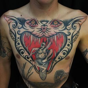 Tattoo by Boone Naka #BooneNaka #weirdtattoos #weird #strange #surreal #unique #different