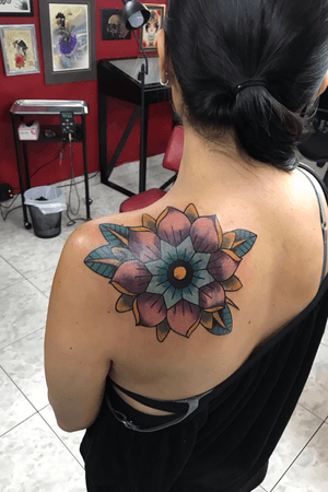 Traditional mandala flower cover up 