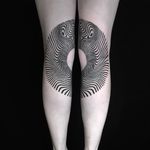 Tattoo by Koldo Novella #KoldoNovella #favoritetattoos #favorite #favoritepiece #best #blackwork #opticalillusion #linework #shape #warped