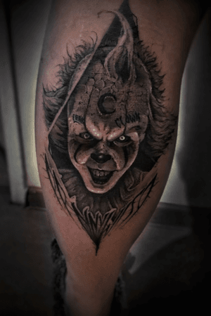 FULL HEALED TATTOO🖤 #tattoo #tattooartist #art #tattooart #horror #clown