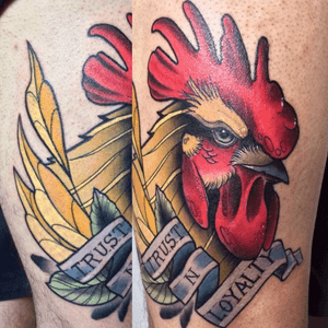 Neo traditional rooster 