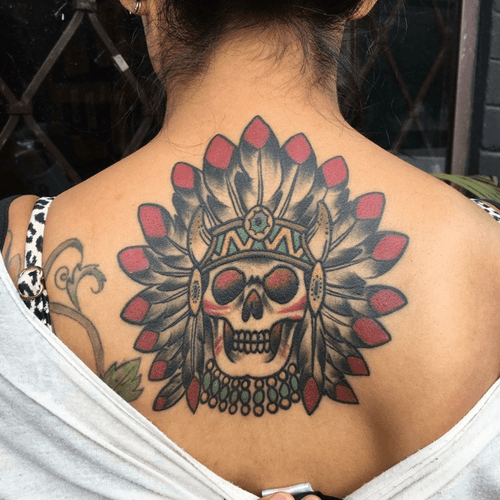 traditional american indian skull