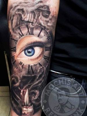Tattoo black and grey & realistic..