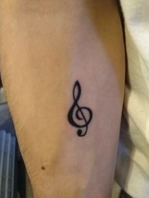 G clef by DeLaGuerra Tattoo