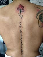 #tattoo #lettering #letteringtattoo #flower #flowertattoo #fullcolor #fullcolortattoo #eternalink #huntertattooshopbogota