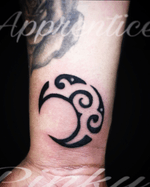Tribal Moon Tattoo part ✌🏼#TribalTattoo #Black&Grey #MoonTattoos #Apprentice 