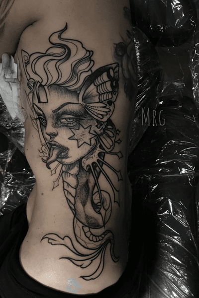 Khaos Queen Butterfly ... first session done in Milano at OinkFarm ... do you want to book for the next convention i’m attending? Is in Paris!! Le Mondial du Tatouage write me at info@morg.it 