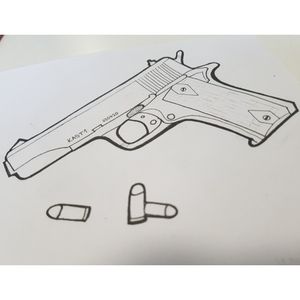 Gun sketch 🔫 Check out my instagram @kast_one #Kast #Kastone #gun #pistol #handgun #030 #420 #newschool #graffiti #style #tattoo #sketch #berlin #character