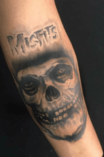 Misfits tattoo black and gray 