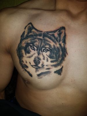 I tattoed my friend with a wolf