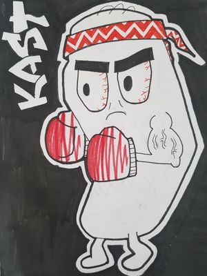 Boxing Bean #Kast #Kastone #boxing #bean #newschool #graffiti #style #tattoo #sketch #berlin #character