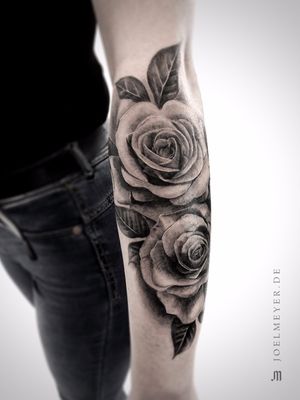 Roses Realistic Tattoo Black and Grey