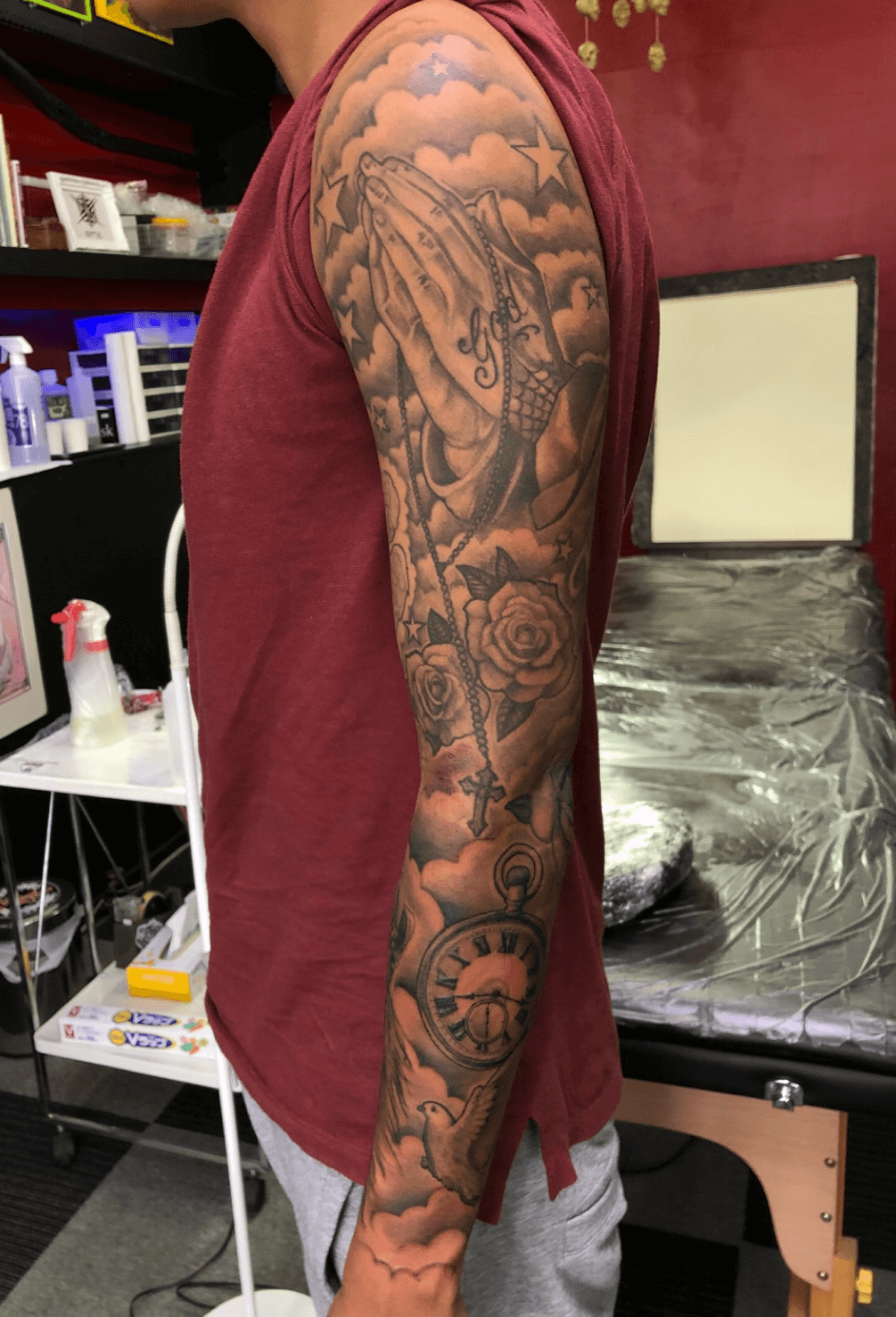 Fillin tattoo half sleeve  By Hood Tattoos  Facebook