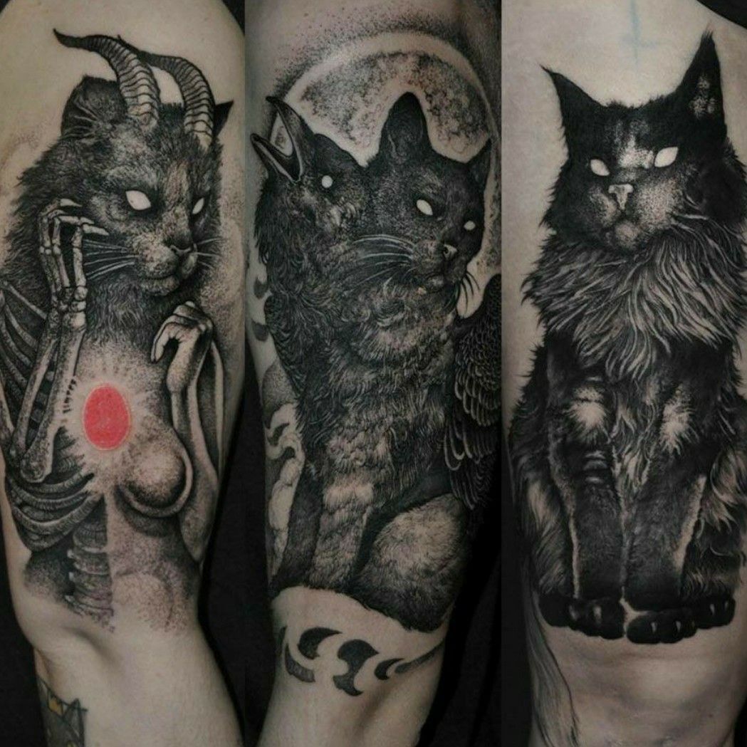 Demon Cat Tattoo  Devon Rex Black PNG Image  Transparent PNG Free  Download on SeekPNG