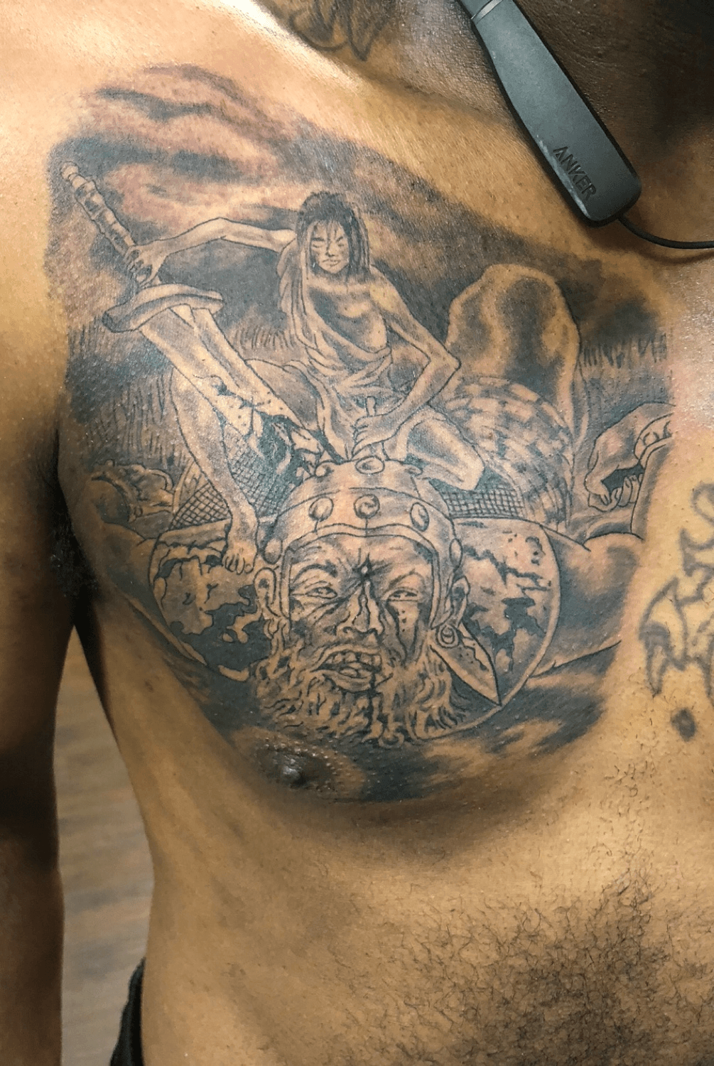 Black  Grey Shoulder Tattoo  Feio Artwork  TrueArtists