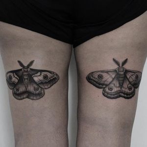 Tattoo by Spence Tattoos #SpenceTattoos #Spence #mothtattoos #mothtattoo #moth #butterfly #insect #nature #animal #blackandgrey #illustrative