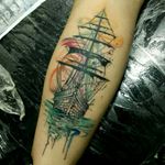 #tattooartist #tattoo #watercolortattoos #watercolor #acuarelatattoo #shiptattoo #ship #barco
