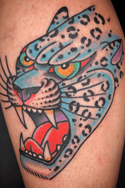 #leopard done at greenpoint tattoo company. Email chuckdtats@gmail.com for appointments