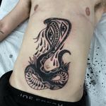 Tattoo by Monki Diamond #MonkiDiamond #eyetattoos #eyetattoo #eye #psychedelic #surreal #strange #snake #cobra #reptile #animal #blood #blackwork