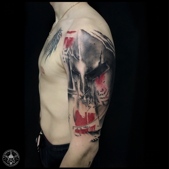 NYGMA Tattoo & piercing - THIS IS SPARTA!!! #sparta #spartan #tattoo  #tattooart #tattooartist #tattooed #armtattoo #realistic #shadows #red  #black #fight #anger #angry #leonidas #komiks #slovakia #slovenko  #tetovanie #poprad #nygmatattoo tattooartist